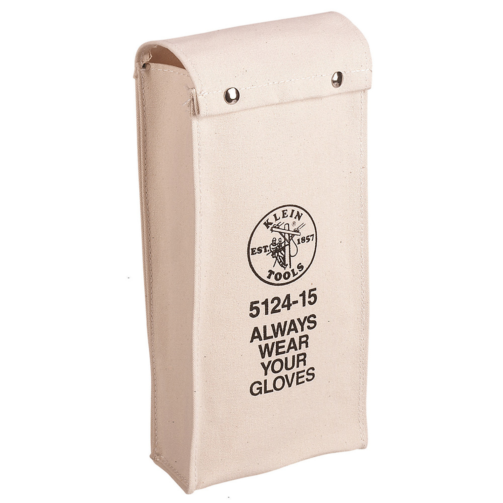 Klein Tools, 15in. Glove Bag No. 10 Canvas, Color Tan, Pockets (qty.) 1 Material Canvas, Model# 5124-15